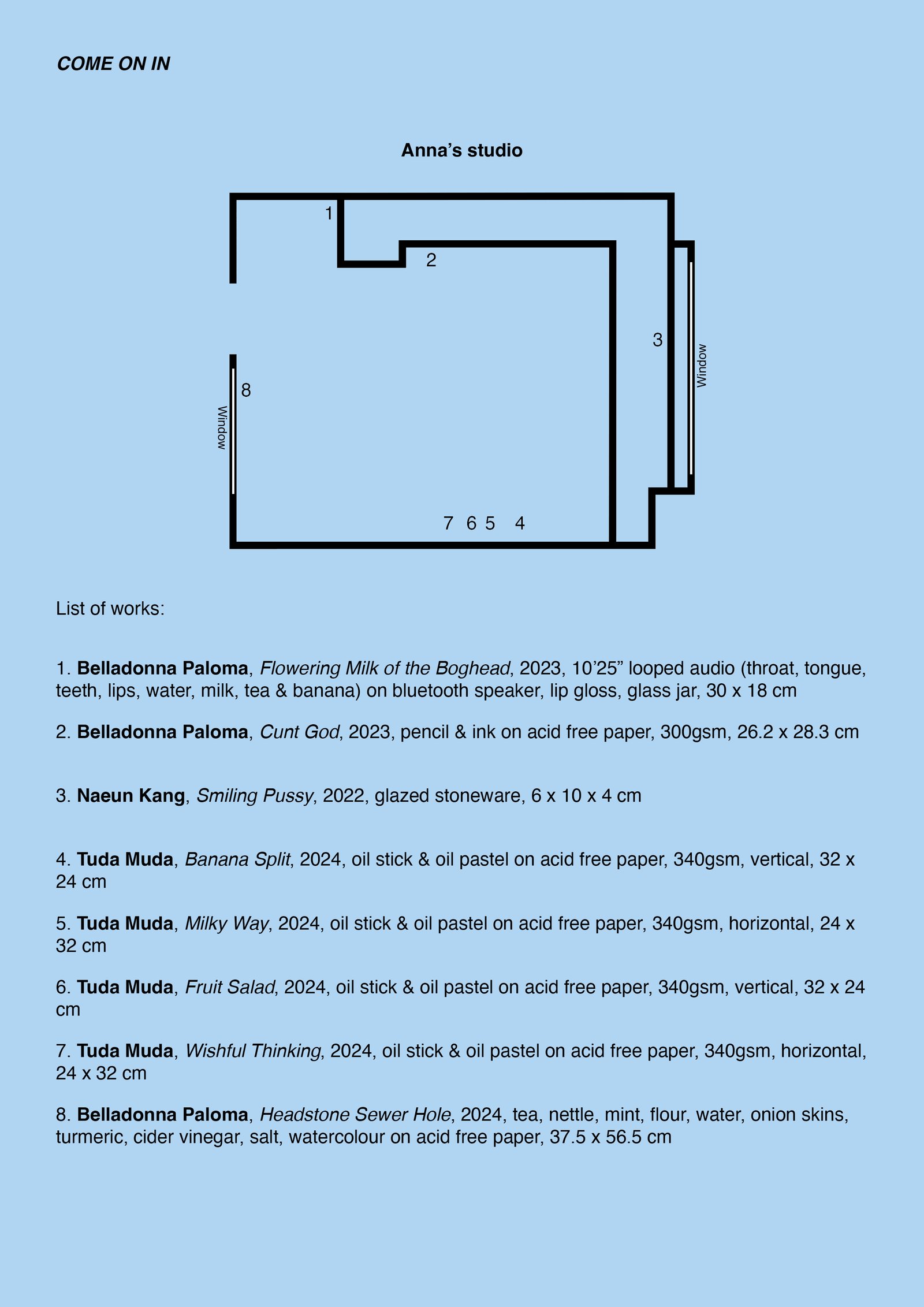 TALA_MADANI_TUDA_MUDA_NAEUN_KANG_BELLADONNA_PALOMA_SNAILS_EXHIBITION_TEXT_GUIDE_GROUP